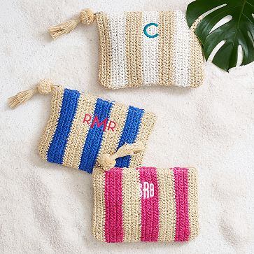 GRWM Cabana Striped Pouch Pink/Dark Pink main image 0