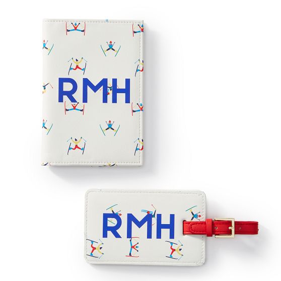Patterned Passport Case and Luggage Tag Set, Printed Mark and Graham