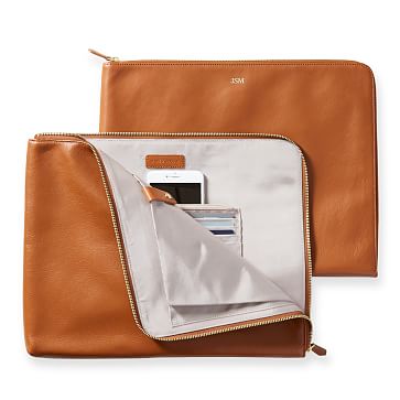 Graham Leather Laptop Zipper Case