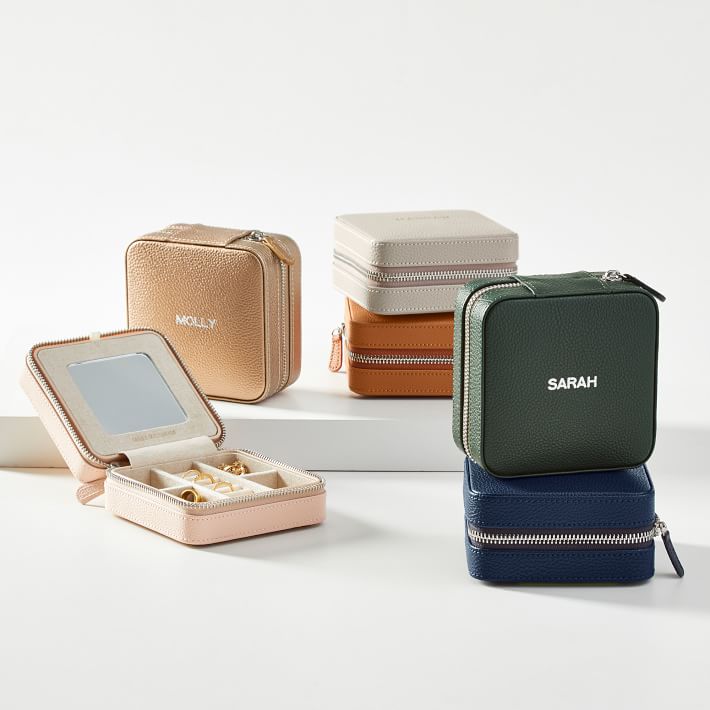 Saffiano Leather Travel Jewelry Case - Minimale Collective