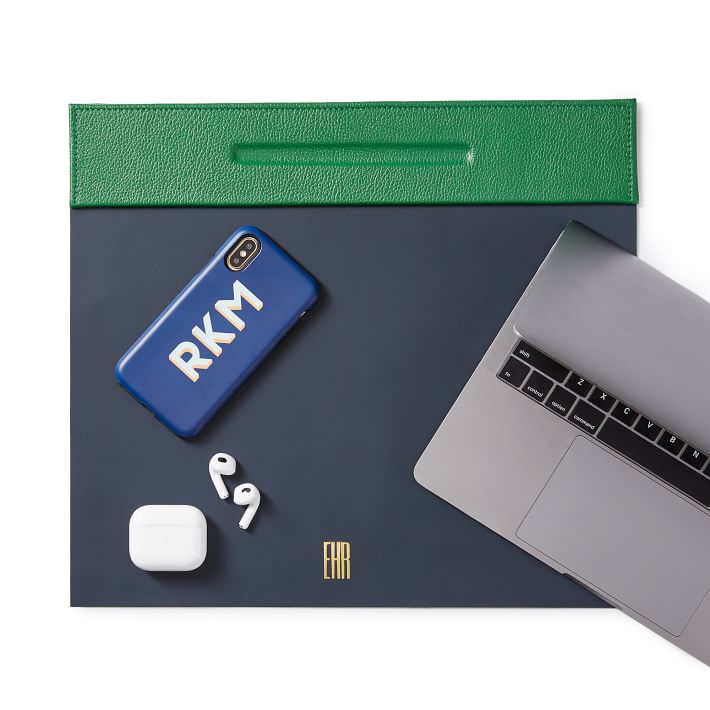 Italian Leather Laptop Desk Blotter Mark and Graham