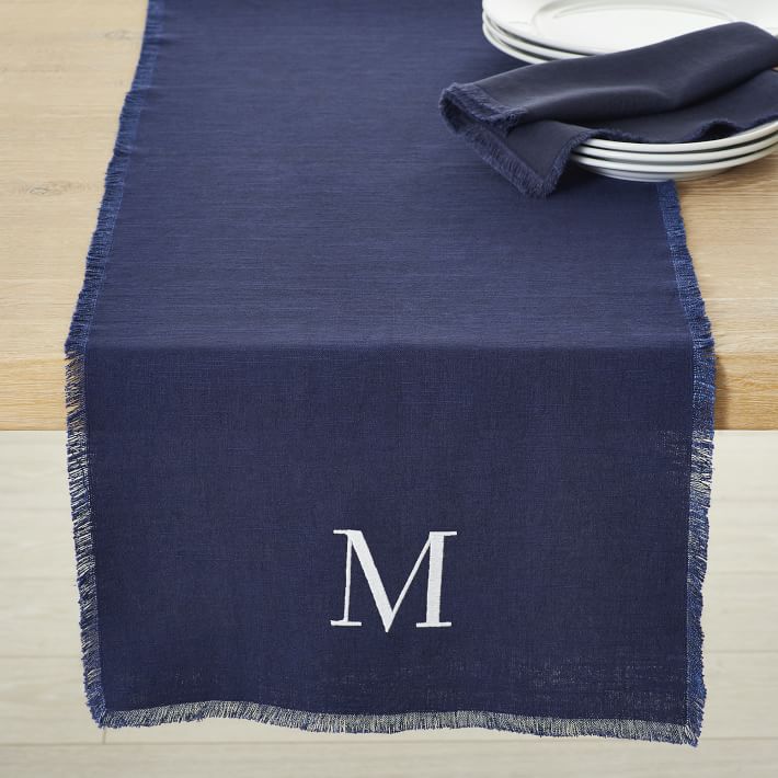 Fringe Cotton Linen Table Runner Mark and Graham