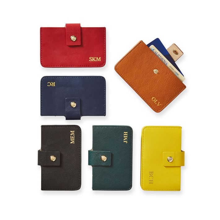 Monogram Square Zip Around Card Holder Case Wallet