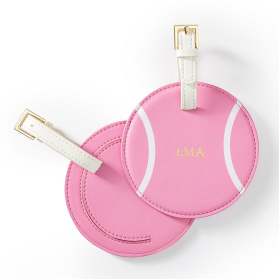 Monogrammed Luggage Tag - Sprinkled With Pink