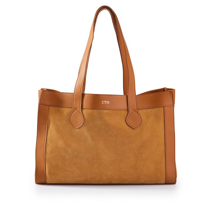 Suede and Leather Tote | Mark and Graham