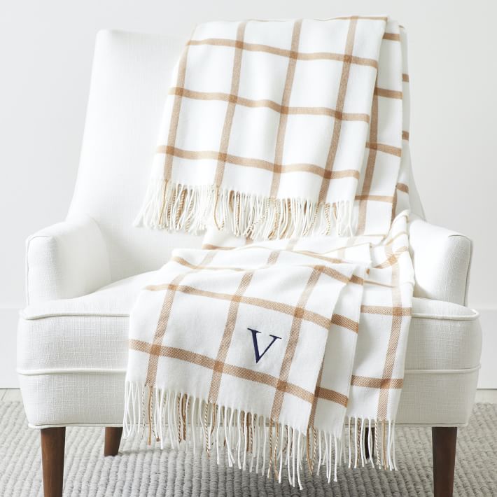 Farmhouse Monogram Throw Personalized Blanket With Name -  Canada