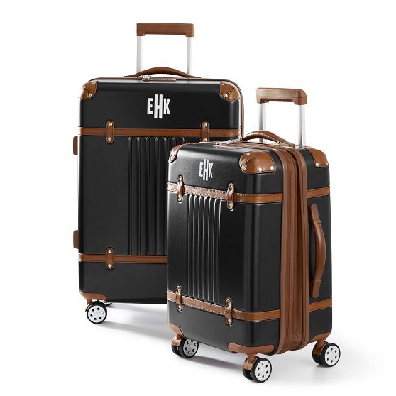 White + Brown Terminal 1 Family Luggage - Set of 4, Personalized Luggage