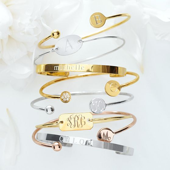 Personalized Monogram Cuff Bracelet