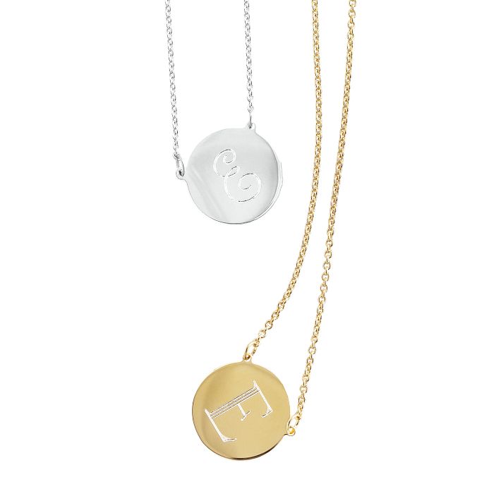 Gold Personalised Disc Pendant Necklace – Leaving the Harbour