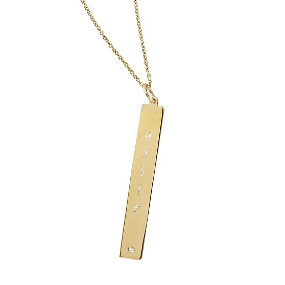 Custom Gold Necklace - 2 Letters | Color: 14K Yellow Gold | Size: 18 by Maya Brenner