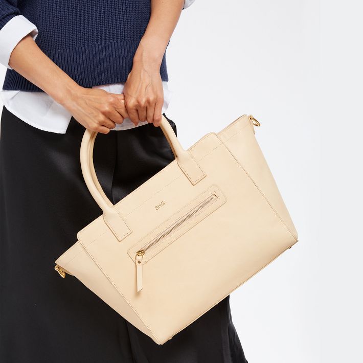 Hayden Leather Zip-Top Tote | Mark and Graham