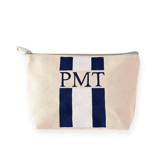 HandPainted Monogrammed Canvas Zipper Pouch Mark and Graham
