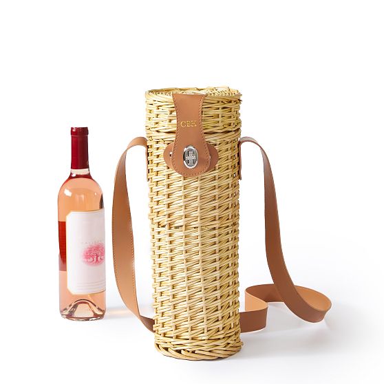 Wicker Insulated Wine Bag