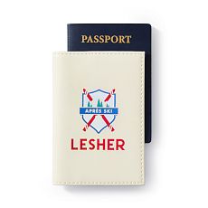 Gray Shadow Monogram Personalized Passport Holder
