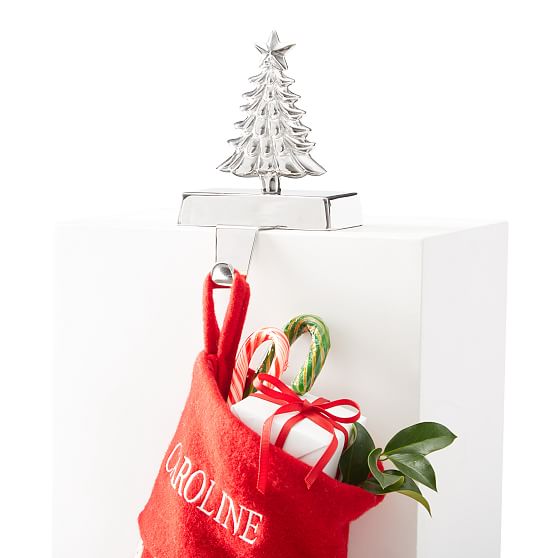 Silver Holiday Stocking Holder Mark and Graham