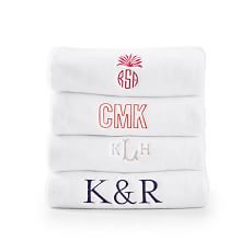 Monogrammed Towel Set, Personalized Gift, Set of 3- Black Block Letter  Embroidered Towel - Extra Absorbent 100% Turkish Cotton - Soft Terry Finish  