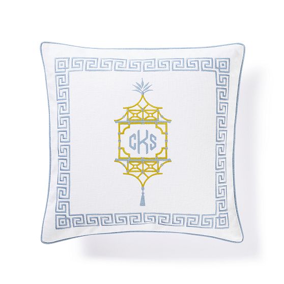 Personalized Embroidered Pillow Cover Mark and Graham