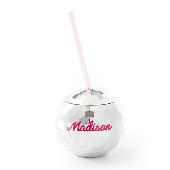 Disco Ball Tumbler With Lid and Straw