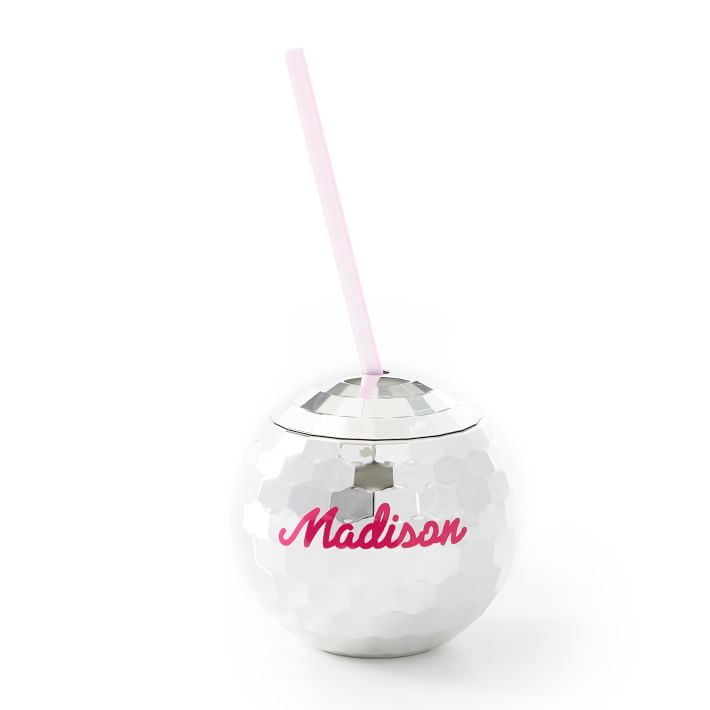 Disco Ball Cup Straw, Disco Ball Drink Tumbler