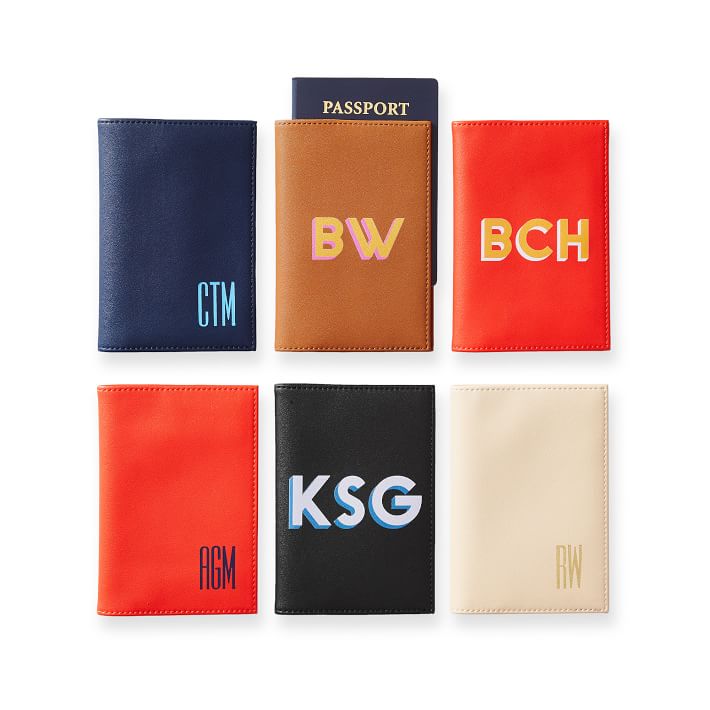  Personalized Monogrammed Passport Holder for Men with
