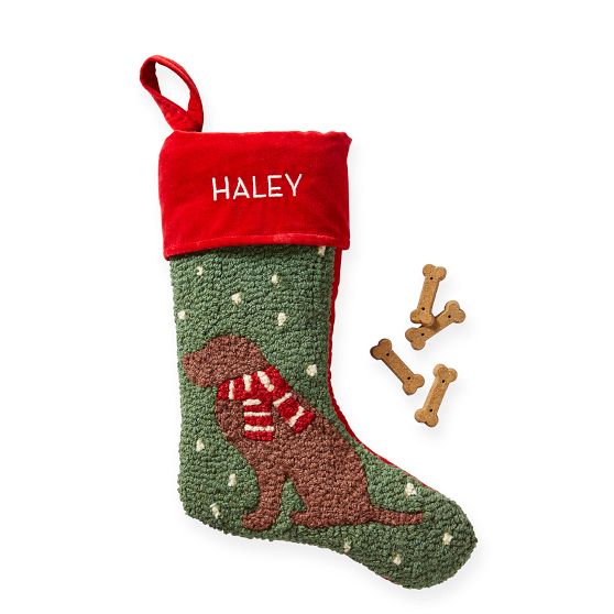 Colorful Handhooked Merry Stocking