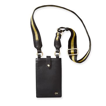 Black Handbag with Black Leather Chain Shoulder Strap Set
