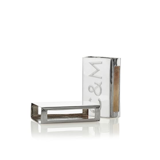 Matches Box - Lucite & Silver