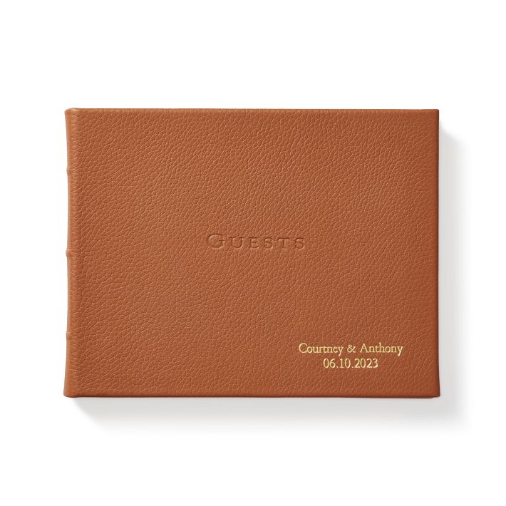 LEATHER GUEST BOOK - T. Anthony