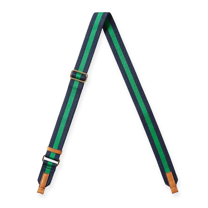 Navy Suede Tote Bag + GreenNavy Twill Crossbody Strap Set Custom Bags Mark and Graham