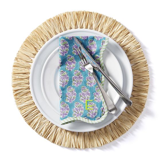 Scalloped block print napkins set of 4 mark and graham