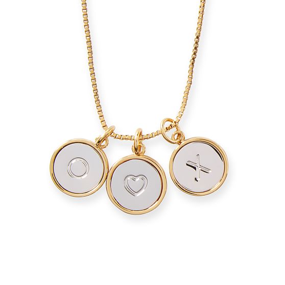 Stamped Initial Charm Necklace Mark and Graham