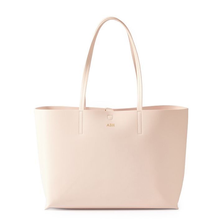 Foil Debossed Monogrammed Fillmore Vegan Leather Tote Bag | Mark and Graham