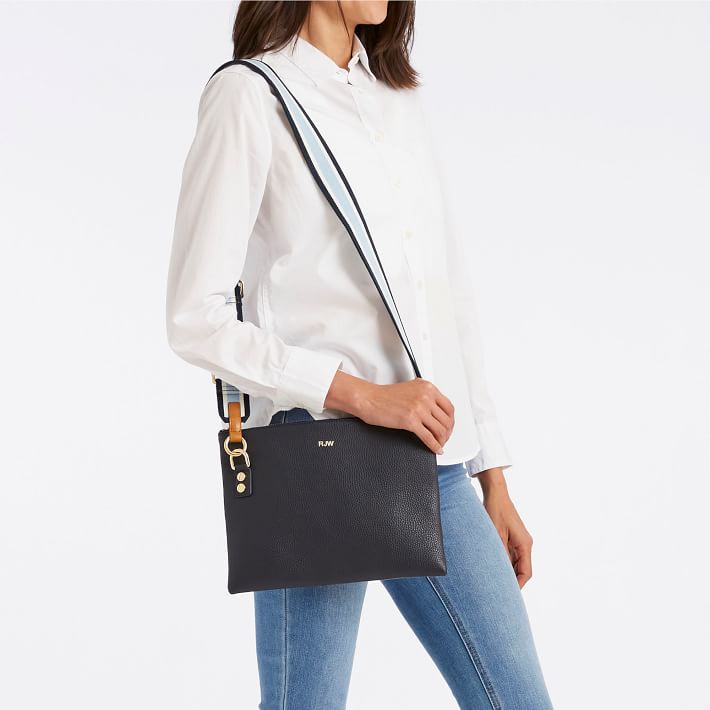 Zip top leather outlet crossbody bag