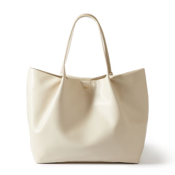 Bella Vegan Leather Ruched Tote