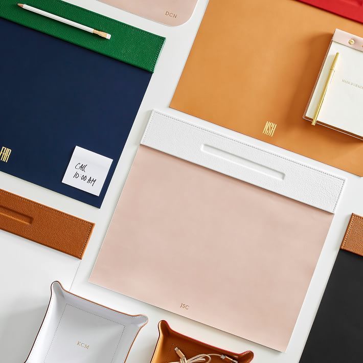 Italian Leather Laptop Desk Blotter Mark and Graham