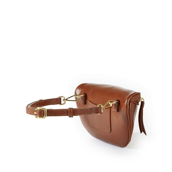 SERGA Emma Vintage Leather Crossbody Bag For Women - Adjustable Sling Bag With Wash Finish