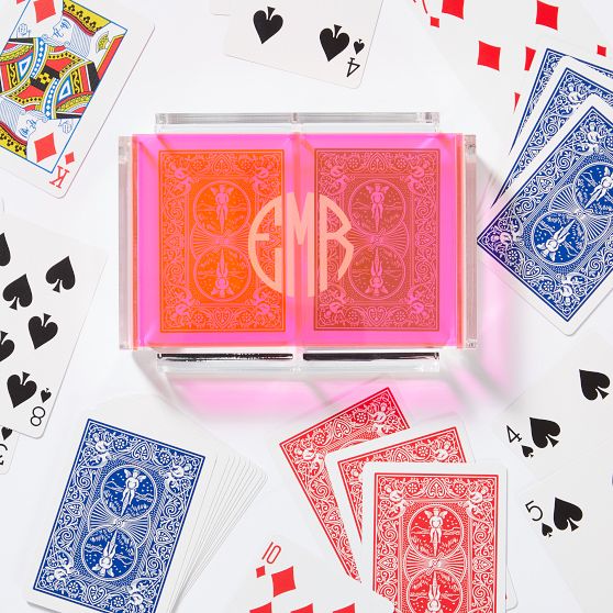 Colorful Acrylic Double Deck Playing Cards | Mark and Graham