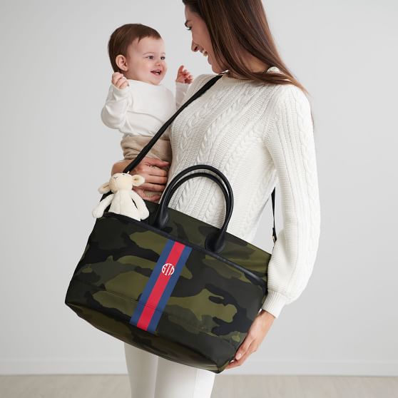 PBK x Mark Graham Striped Monogrammed Diaper Bag Mark and Graham