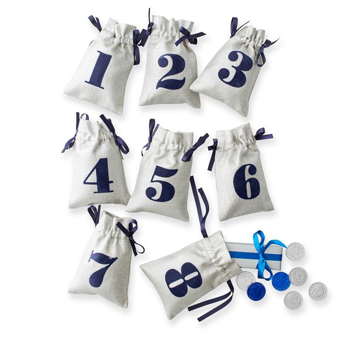Set of 8 Hanukkah Gelt Bags