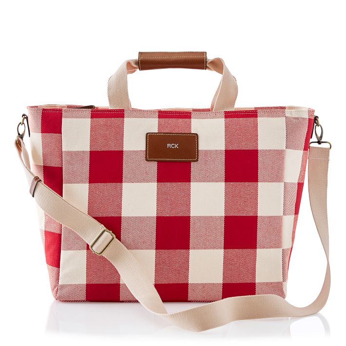 Calistoga Insulated Tote, Red Gingham