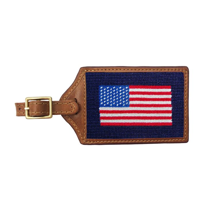 Are We There Yet? Needlepoint Luggage Tag by Smathers & Branson
