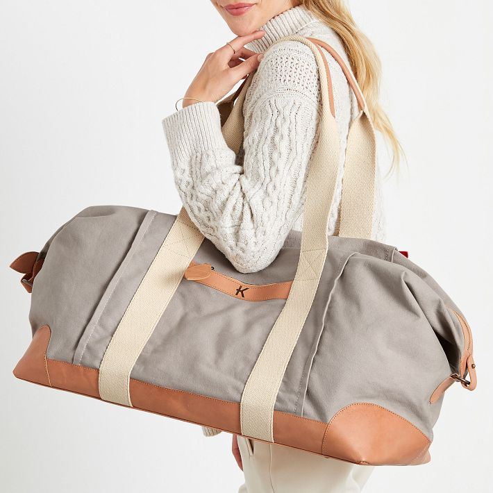 canvas leather weekender bag