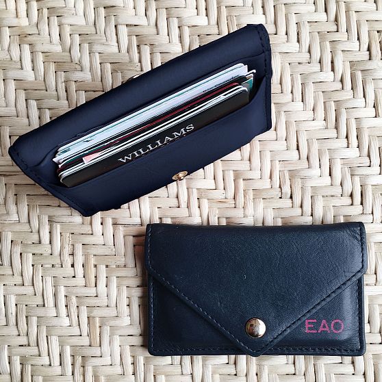 Monogrammed Mini Snap Envelope Card Case | Mark and Graham