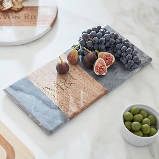 Wood and Marble Rectangle Cheese Board