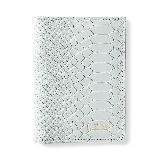 Embossed Leather Passport Case Mark and Graham