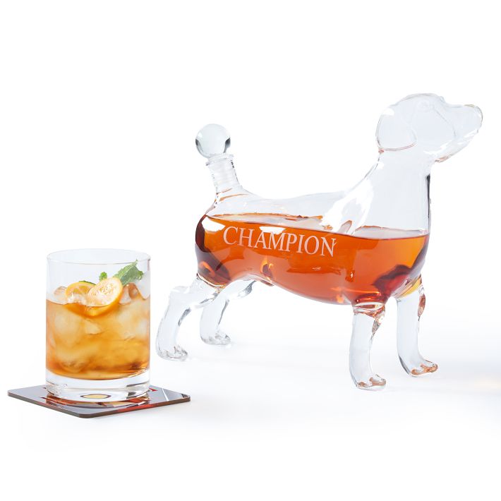 Glass Dog Decanter