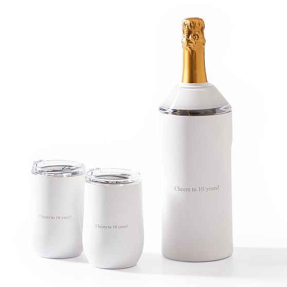 Vinglac&#233; Wine Chiller and Stemless Glass Set