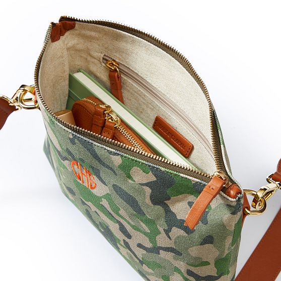 Essential Camo Canvas Zipper Crossbody