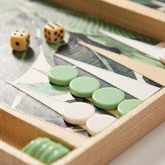 Martinique&#174; Raffia Backgammon Game Set