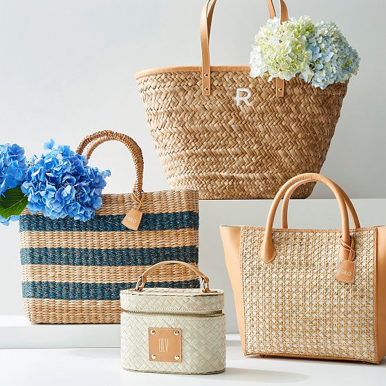 Cane and Leather Tote